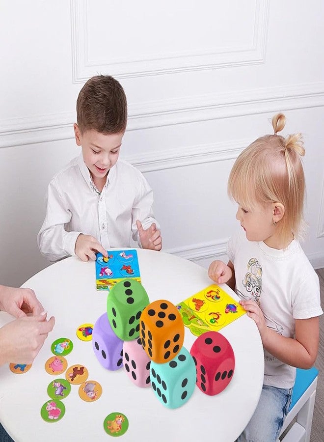 Yowget 6Pcs EVA Foam Dice,3.15" Large Dice Educational Toy,Blank Slate Board Game to Get Your Lucky Numbers for Parties and Gifts - Image 4